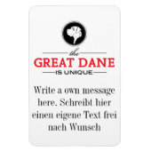 Great Dane foto magneet (Verticaal)