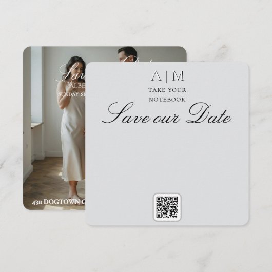 Great Dane fotografie Huwelijk Save The Date (Voorkant / Achterkant)