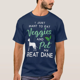 Great Dane Funny Vegan Hondenliefhebber Eigenaar X T-shirt