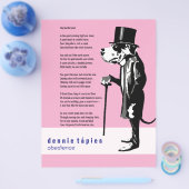 Great Dane Gedicht Flyer (Enkel)