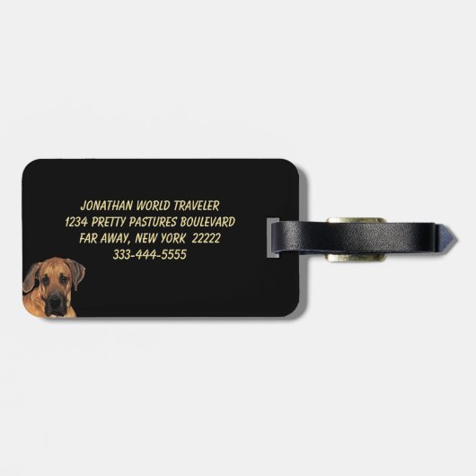 Great Dane Gentle Giant Bagagelabel (Achterkant horizontaal)