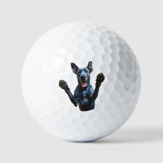 Great Dane gepersonaliseerd Golfballen (Voorkant)