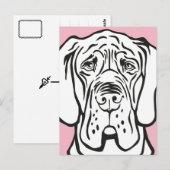 Great Dane Gezicht Briefkaart (Voorkant / Achterkant)
