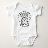 Great Dane Gezicht Romper (Voorkant)