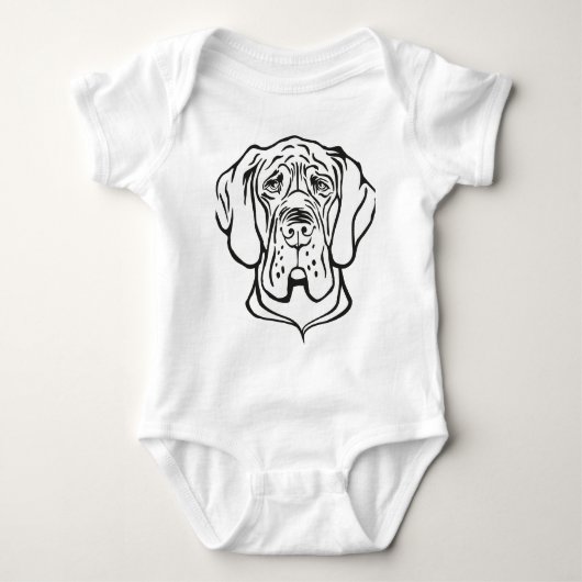Great Dane Gezicht Romper (Voorkant)