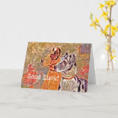 Great dane, Goed Geluk! Kaart (Gele Bloem)