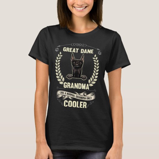 Great Dane Grandma Like A Normal Grandma Only Cool T-shirt (Voorkant)