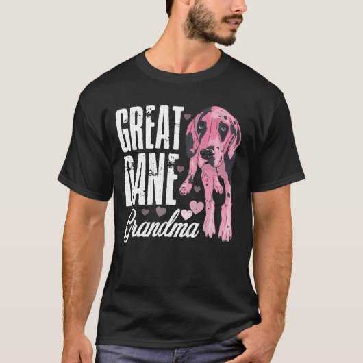 Great Dane Grandma Mens Womens Great Dane T-shirt (Voorkant)