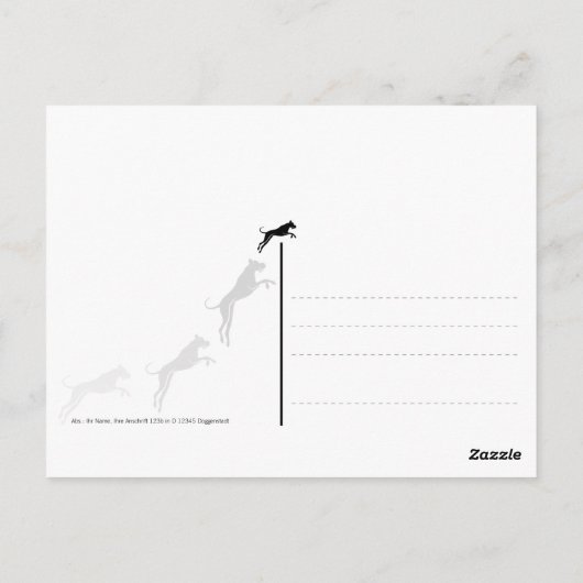 Great Dane Graphics Briefkaart (Achterkant)