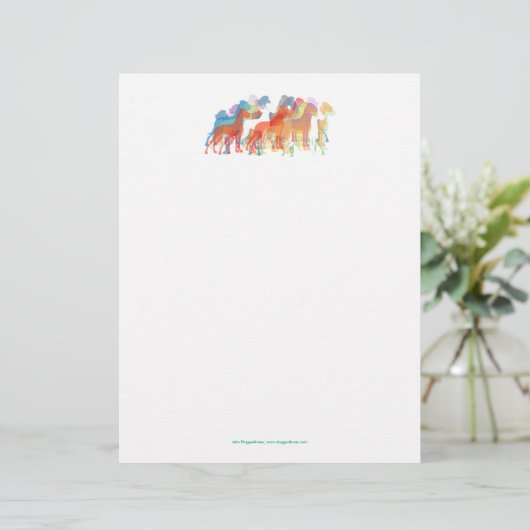 Great Dane-groep Gepersonaliseerd Briefhoofd (Staand voorkant)