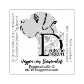 Great Dane Grote Gummistempel Rubberstempel (Afrduk)