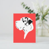 Great Dane Grote Kop merle Briefkaart (Staand voorkant)