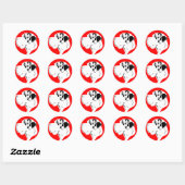 Great Dane grote kop merle Ronde Sticker (Vel)
