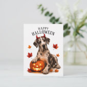 Great Dane Halloween Briefkaart (Staand voorkant)