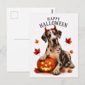 Great Dane Halloween Briefkaart (Voorkant / Achterkant)
