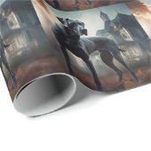 Great Dane Halloween Griezelen Cadeaupapier (Rol Hoek)