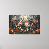 Great Dane Halloween Griezelen Canvas Afdruk (Voorkant)