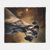 Great Dane Halloween Griezelen Fleece Deken (Voorkant (Horizontaal))