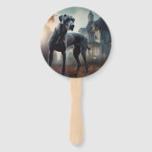 Great Dane Halloween Griezelen Handwaaier (Achterkant)