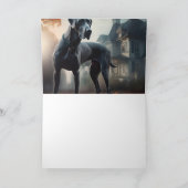 Great Dane Halloween Griezelen Kaart (Binnen)