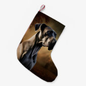 Great Dane Halloween Griezelen Kleine Kerstsok (Voorkant (Hangend))