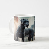 Great Dane Halloween Griezelen Koffiemok (Voorkant links)