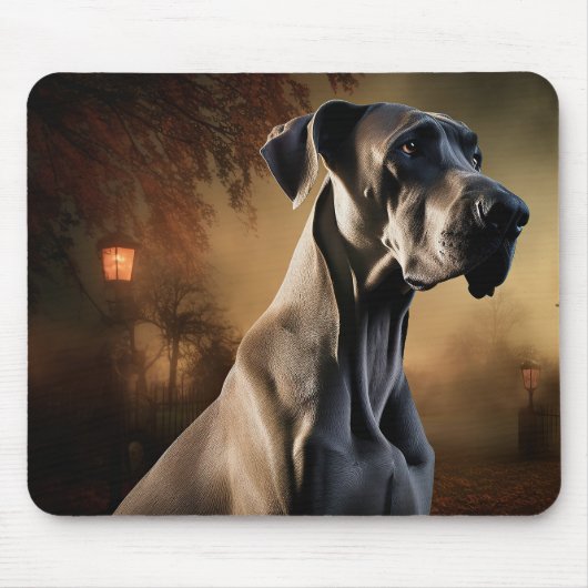 Great Dane Halloween Griezelen Muismat (Voorkant)