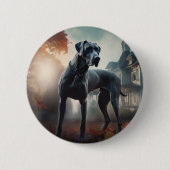 Great Dane Halloween Griezelen Ronde Button 5,7 Cm (Voorkant)