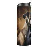 Great Dane Halloween Griezelen Thermosbeker (Gedraaid links)