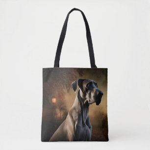 Great Dane Halloween Griezelen Tote Bag