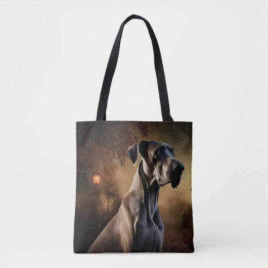 Great Dane Halloween Griezelen Tote Bag (Voorkant)