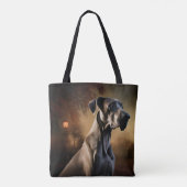 Great Dane Halloween Griezelen Tote Bag (Achterkant)