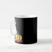 Great Dane Halloween hond Harlekijn Koffiemok (Voorkant links)