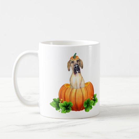 Great Dane Halloween Mantle/Fawn Custom RRB Koffiemok (Links)