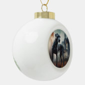 Great Dane Halloween Schrikbarend Keramische Bal Ornament (Links)