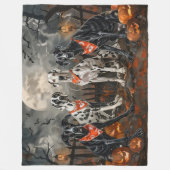 Great Dane Halloween Spoken Fleece Deken (Voorkant)