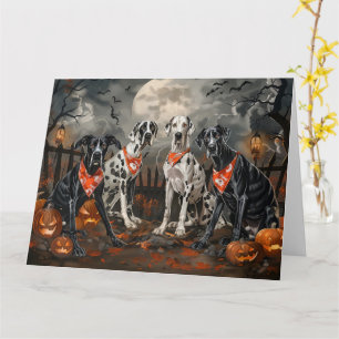 Great Dane Halloween Spoken Kaart