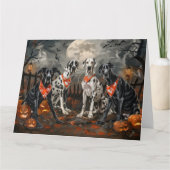 Great Dane Halloween Spoken Kaart (Voorkant)