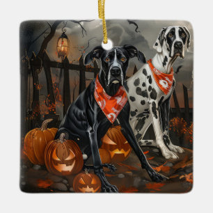 Great Dane Halloween Spoken Keramisch Ornament