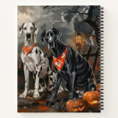 Great Dane Halloween Spoken Notitieboek (Achterkant)