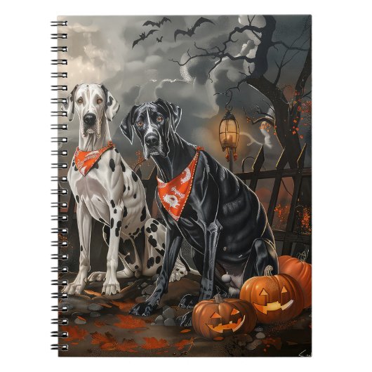 Great Dane Halloween Spoken Notitieboek (Voorkant)