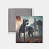 Great Dane Halloween Verschrikkelijk Magneet (Voorkant / Achterkant)
