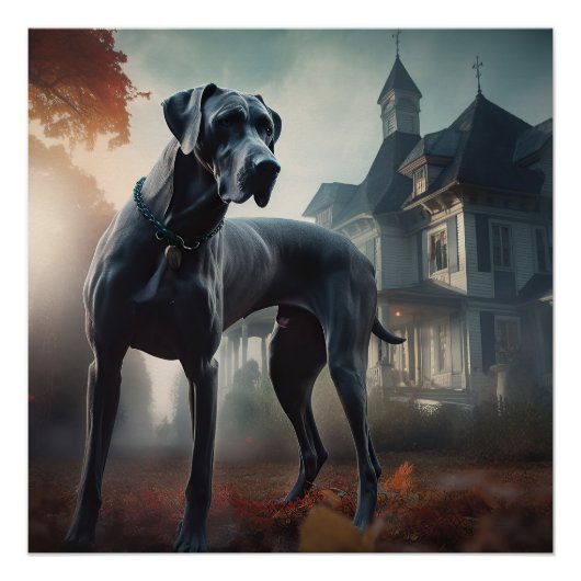 Great Dane Halloween Verschrikkelijk Perfect Poster (Voorkant)