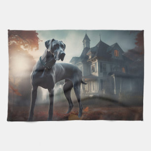 Great Dane Halloween Verschrikkelijk Theedoek
