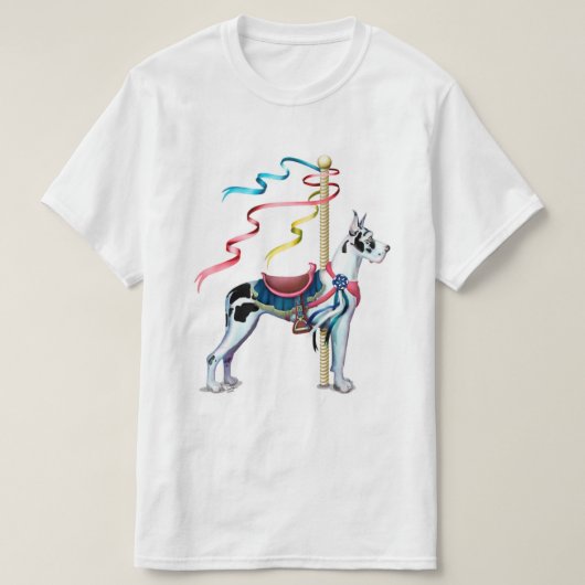 Great Dane Harlekijn Draaimolen T-shirt (Design voorkant)