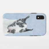 Great Dane (Harlekijn) Schilderij - Originele Hond Case-Mate iPhone Case (Achterkant (horizontaal))
