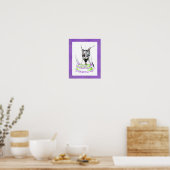 Great Dane Harlequin Birthday Cake Poster (Keuken)