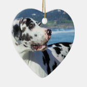 Great Dane - Harlequin - Bogey Keramisch Ornament (Rechts)
