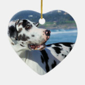 Great Dane - Harlequin - Bogey Keramisch Ornament (Achterkant)