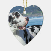 Great Dane - Harlequin - Bogey Keramisch Ornament (Links)